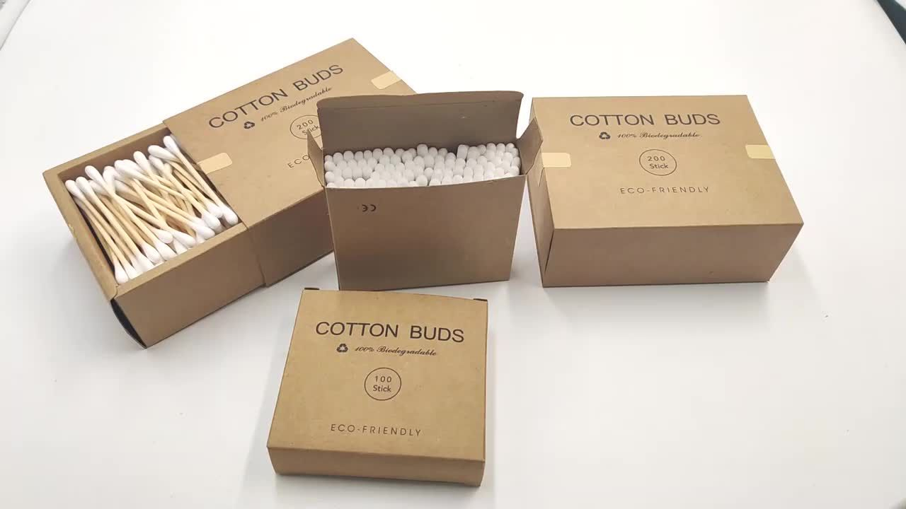 Plastic-Free Bamboo Cotton Swabs Pure Natural