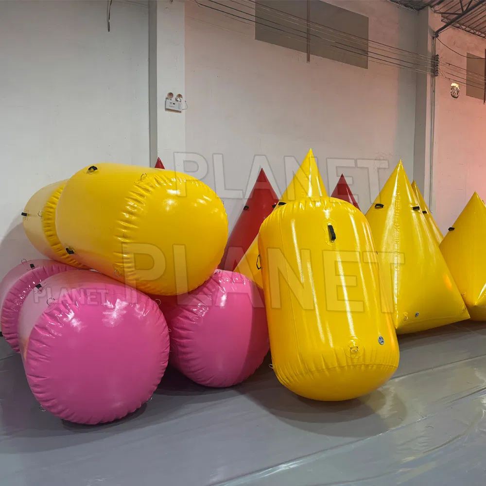 Custom Triangle Cylinder Pyramid Square Inflatable Triathlon PVC Buoy