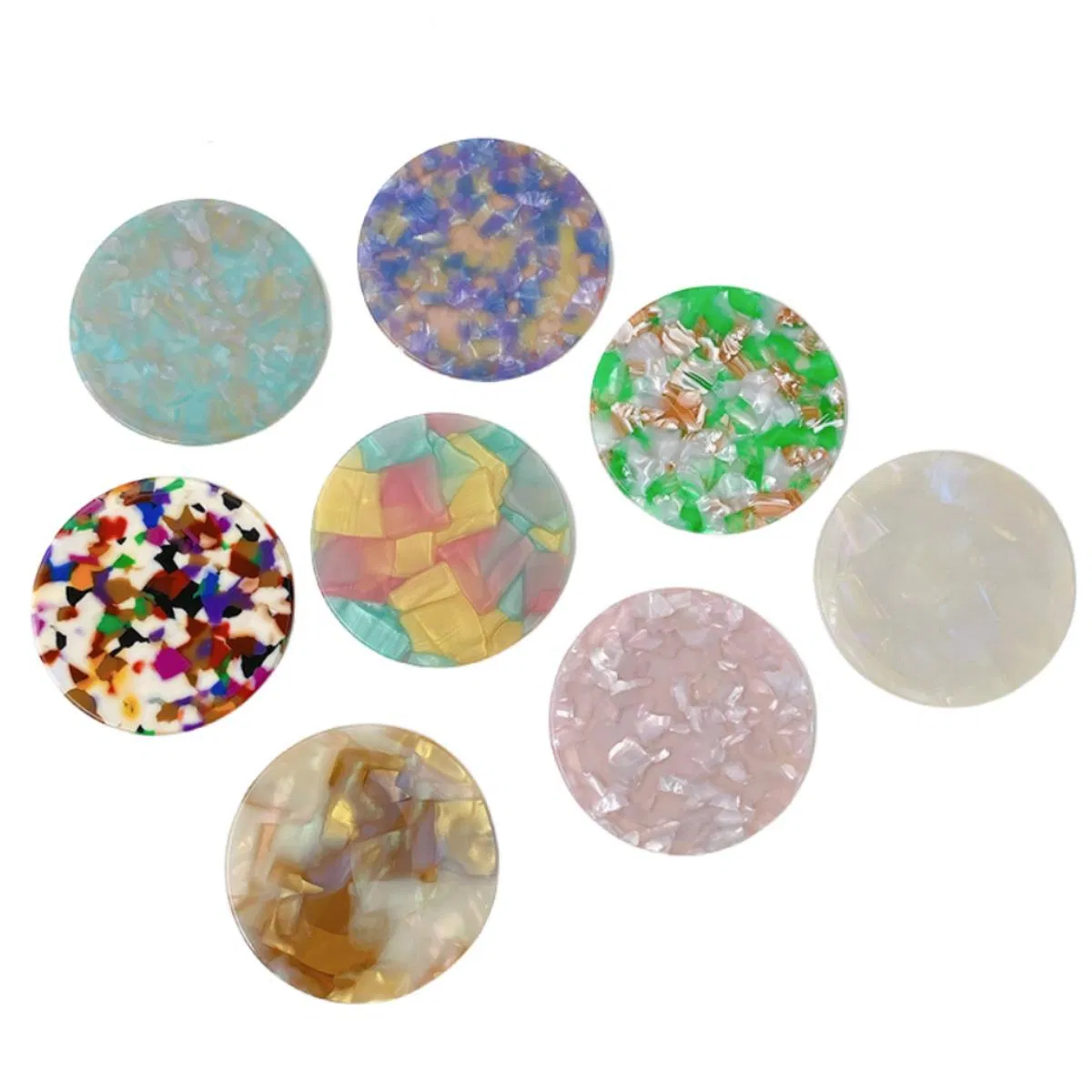 OEM Branding Holiday Gifts Round Acetate Mirror Pocket Acetate Makeup Mirror