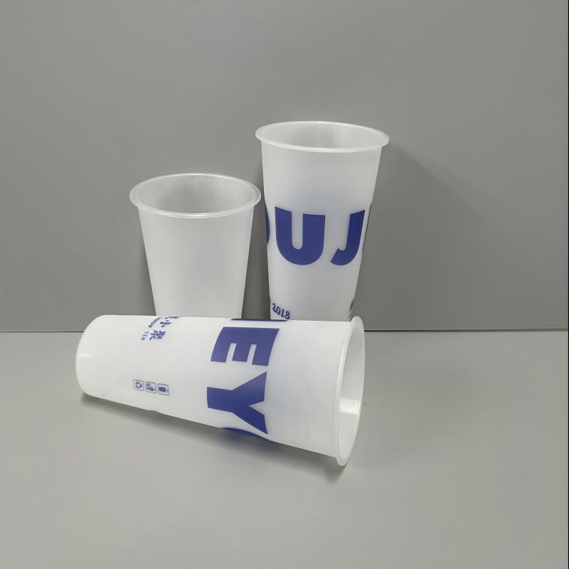 Custom Logo Plastic Cup Disposable 12/16/24/32 Oz Pet PP Milkshake Coffee Cold Cup with Lids Straws