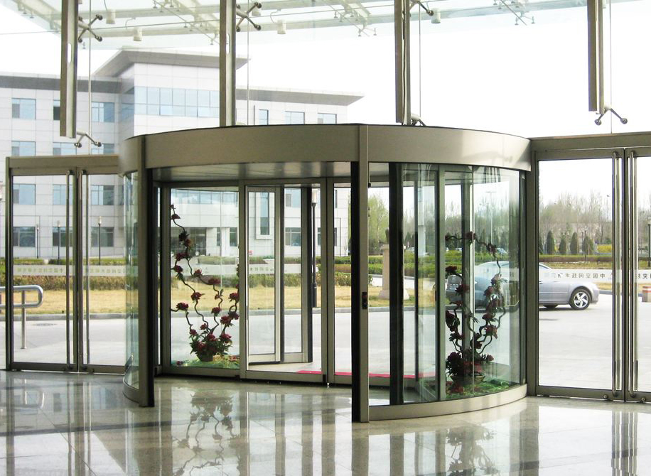 2 Wing Automatic Revolving Door for Commercial Building Entrance Glass Revolving Door