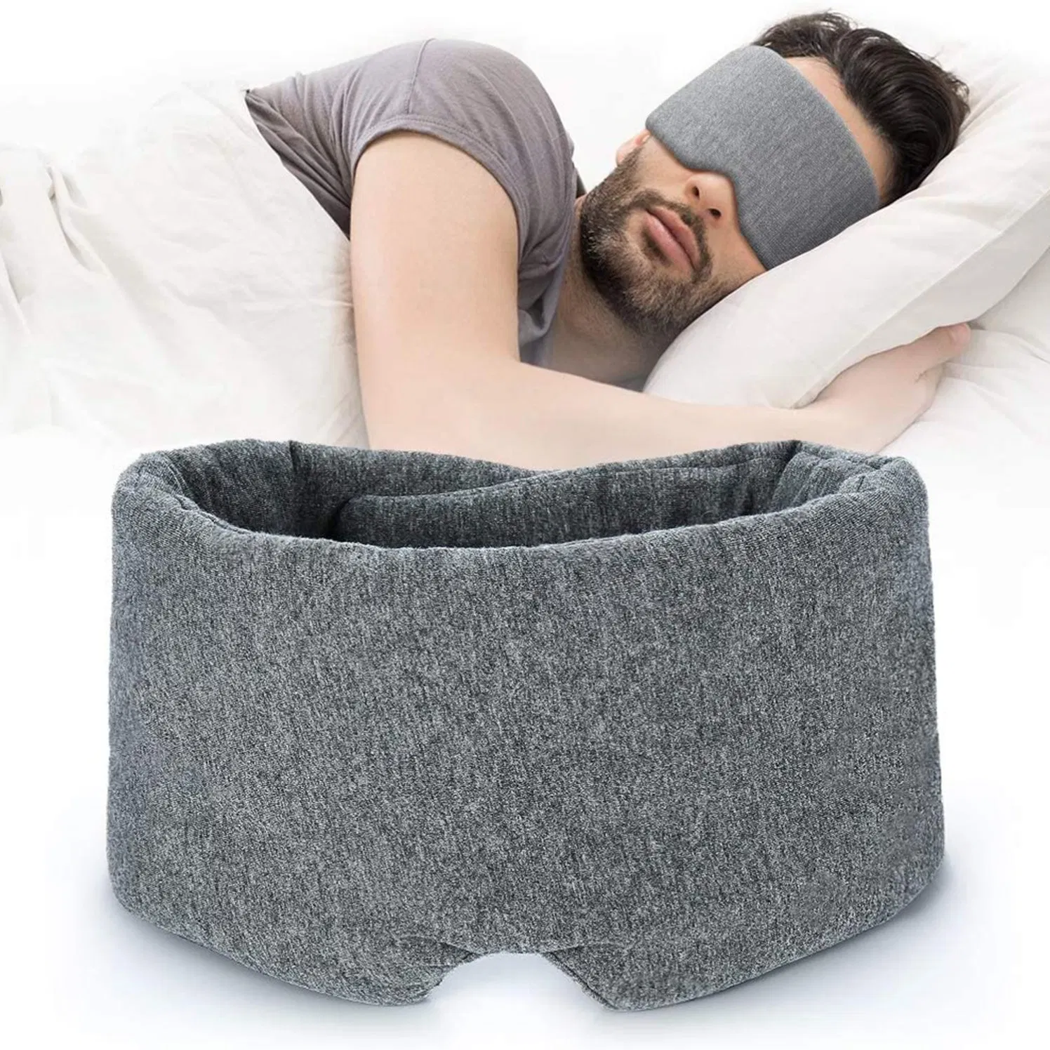 Cotton Wide Cover Sleep Mask Adjustable Blackout Eye Mask for Travel/Hotel Wholesale