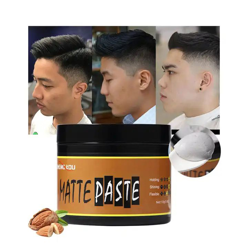 Custom Brand Hair Wax Clay Product Strong Hold No Shine Water Based Men Hair Paste for Barber Salon