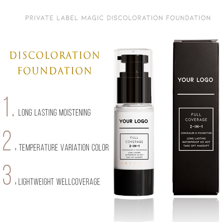 Custom Waterproof Face Brighten Skin Glowing and Whitening Foundation