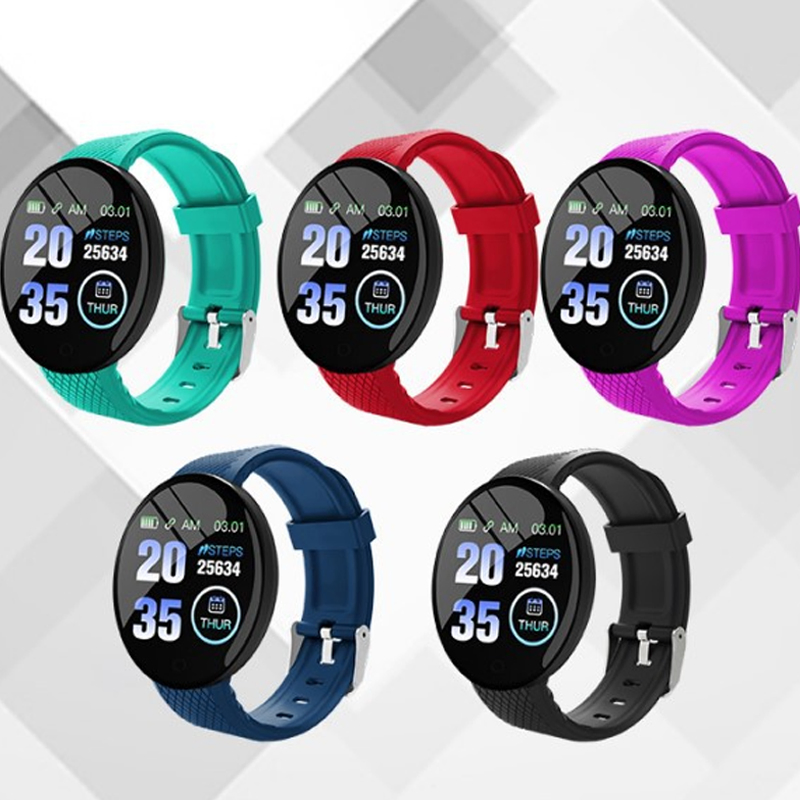 D18 Smart Watch Functional Blood Pressure Waterproof Digital Watches Sports Fitness Tracker Watch