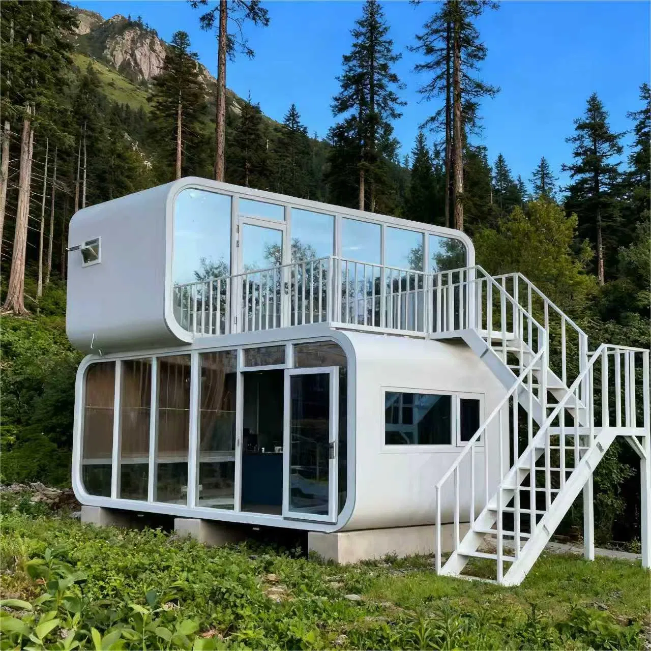 Quick Build Apple Capsule Prefab House with Bathroom for Tiny Hotel