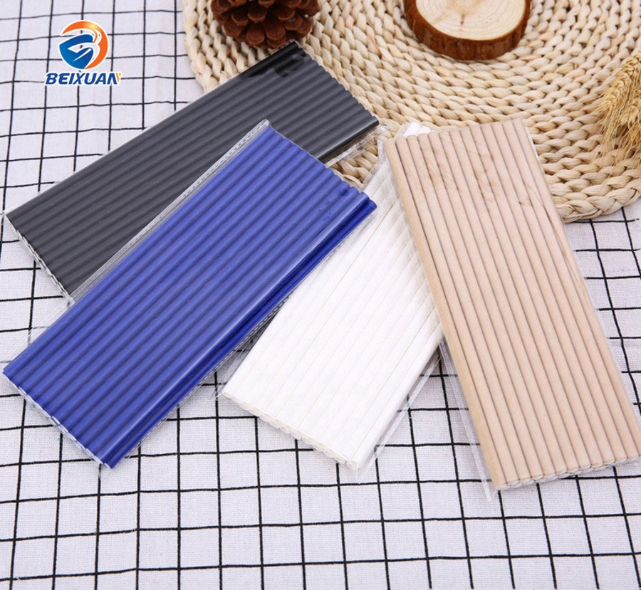 Factory Supply Biodegradable Disposable Brown Kraft Paper Drinking Straw