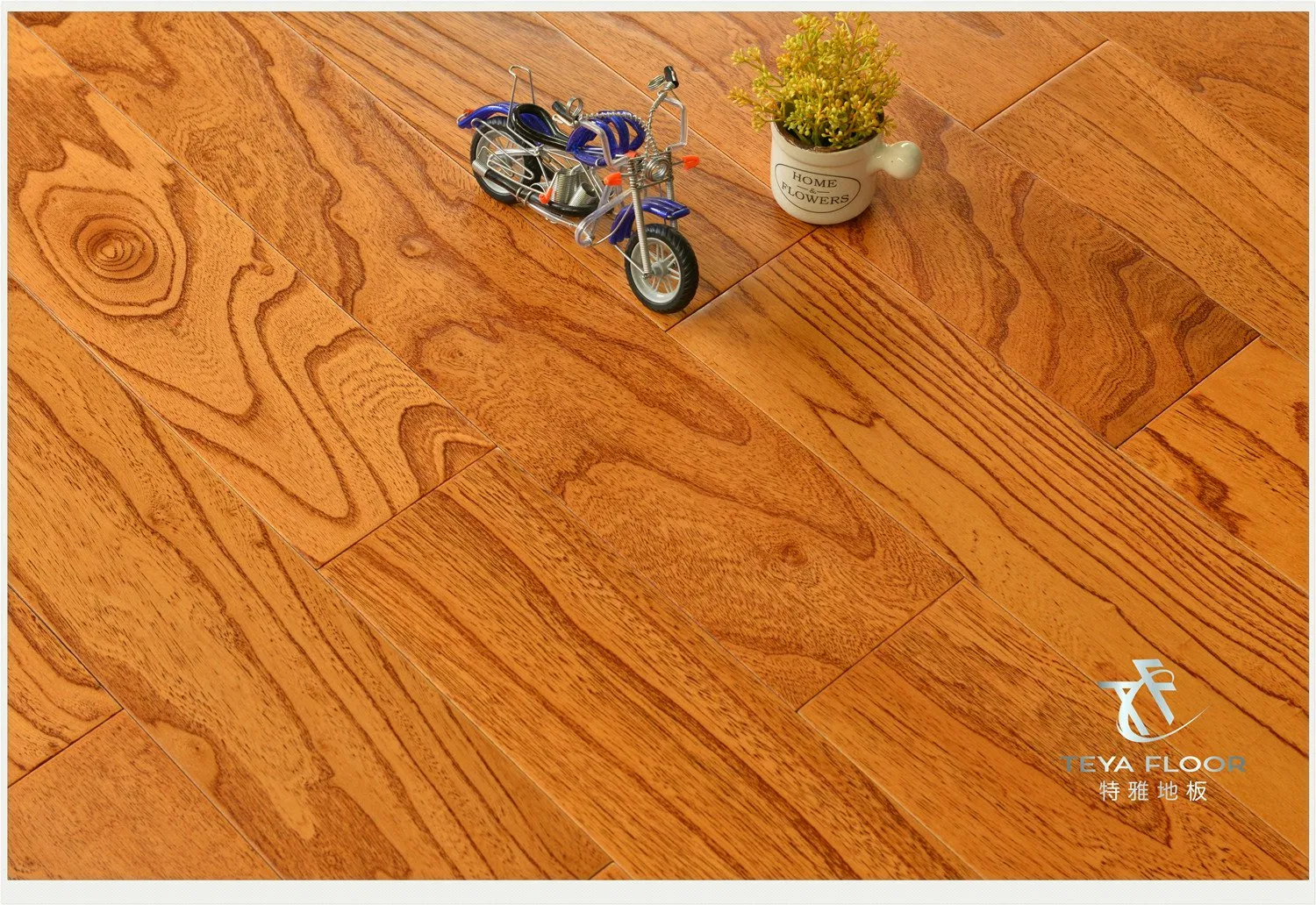 Elm Engineered Wood Flooring Embossed, UV Lacquer
