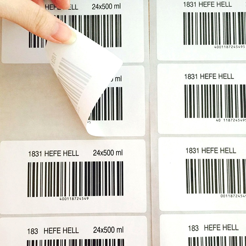 Customized Logo Printing on Barcode Label Roll Direct Thermal Barcode Sticker