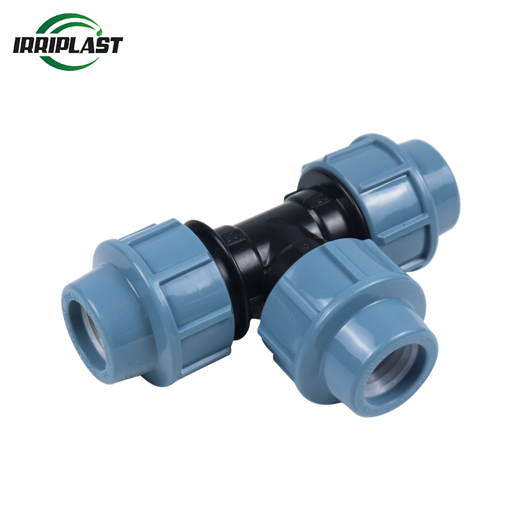 HDPE PP Compression Fittings Equal Tee