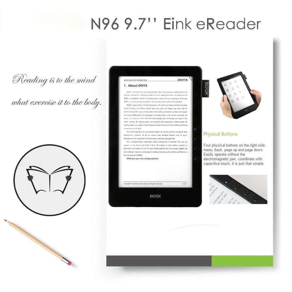 9.7 Inch Android Ebook Ereaders with Multi-Format