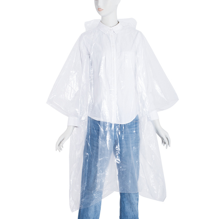 Popular Design Disposable Rain Ponchos Hooded Rain Poncho Waterproof Raincoat