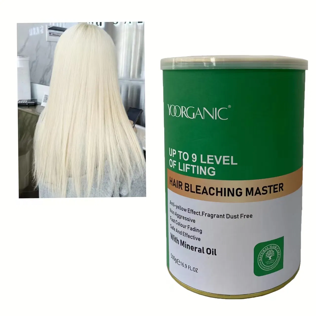 500g Dust Free OEM No Ammonia Hair Bleaching Powder up to 9 Levels for Salon Use