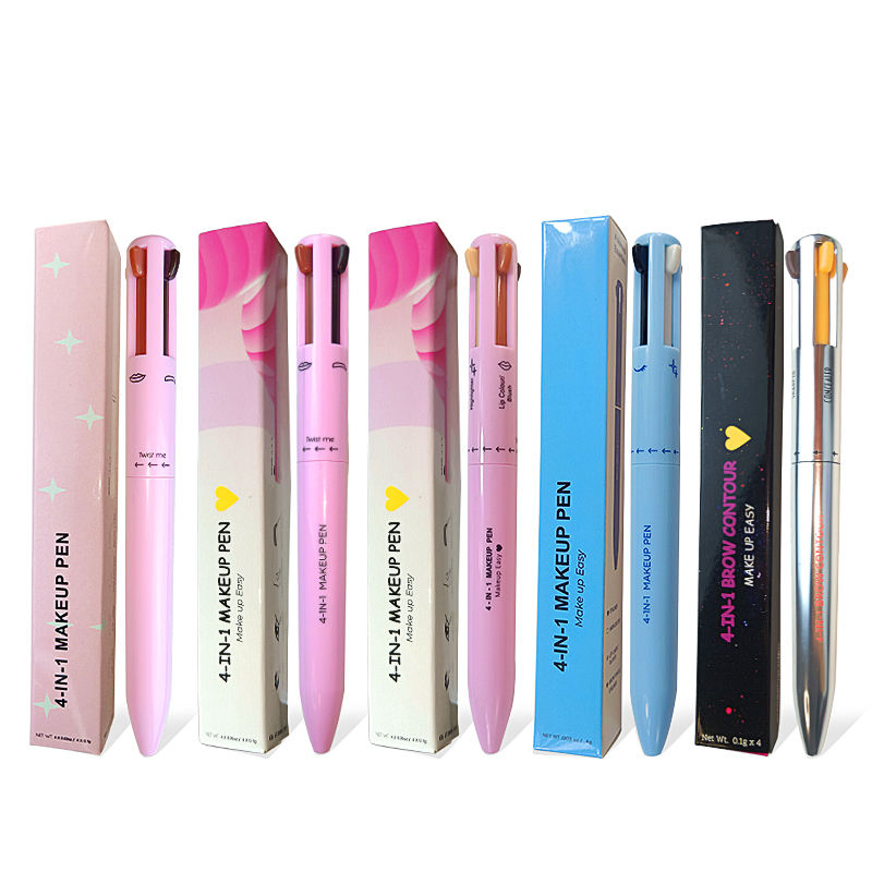 All-in-One Makeup Pen Lip Liner Highlighter Eyeliner Eyebrow Pencil with Refills