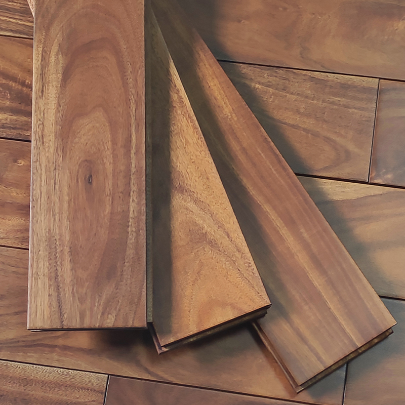 Premium Herringbone Acacia Solid Wood Flooring for Elegant Living Rooms