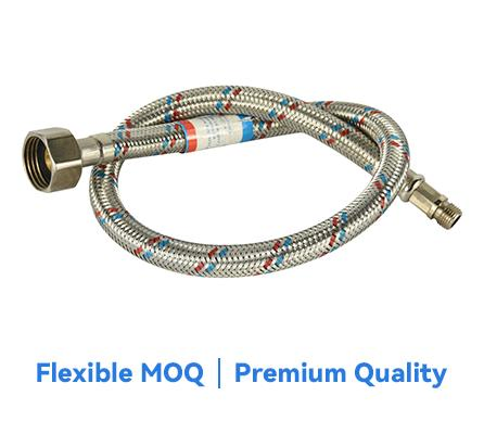 D&R Wholesale Stainless Steel Braided Tube Flexible Hose for Bathroom and Kitchen Sink