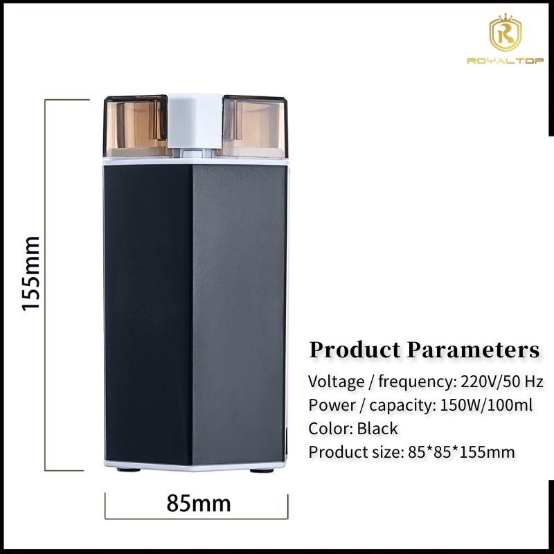 Stainless Steel Coffee and Spice Electric Mill Hexagonal One-Button Electric Grinder for Coffee Beans Spices Herbs Nuts Grains