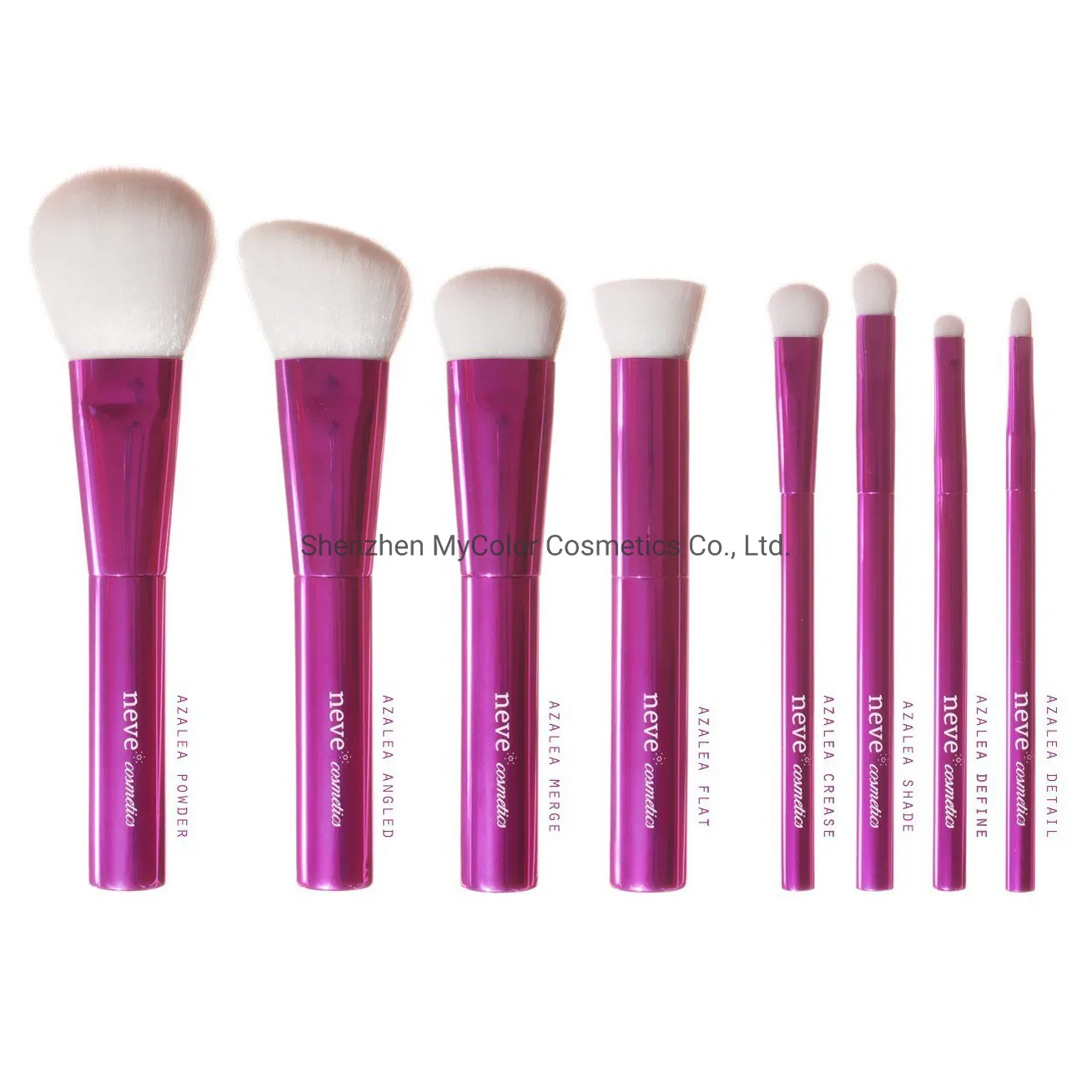 China Factory Customised Purple 8PCS Make up Brushes Set Portable for Travelling