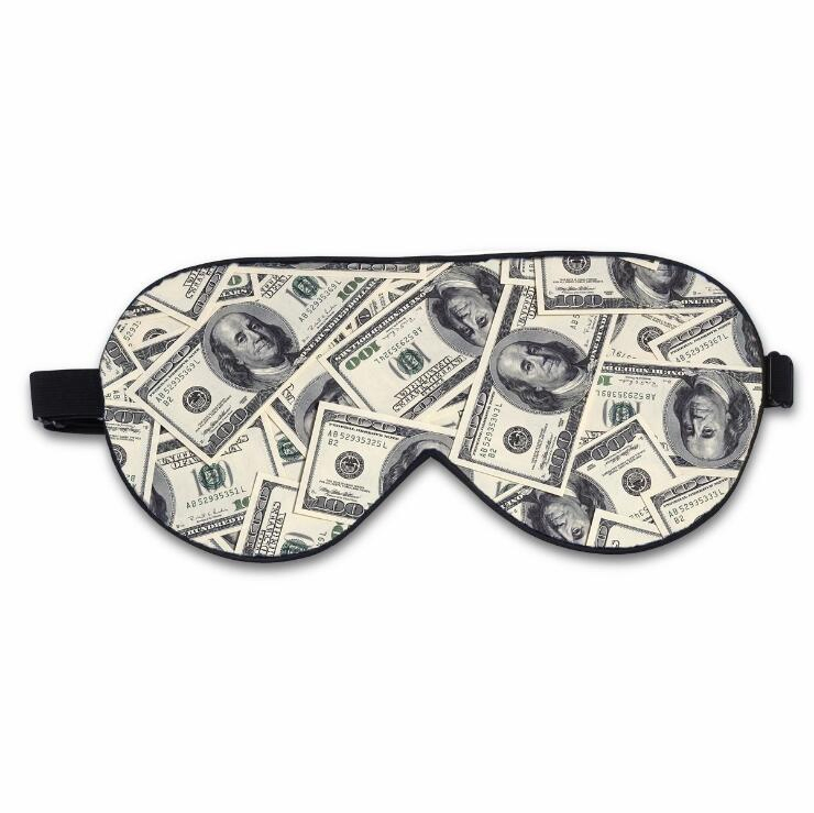 Custom Natural Silk Eye Mask with Digital Printed Patterns