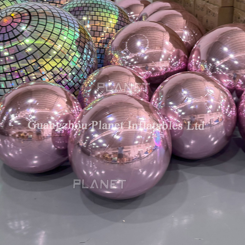 Wholesales Reusable Decorative Pink Inflatable Mirror Balloon for Party and Event