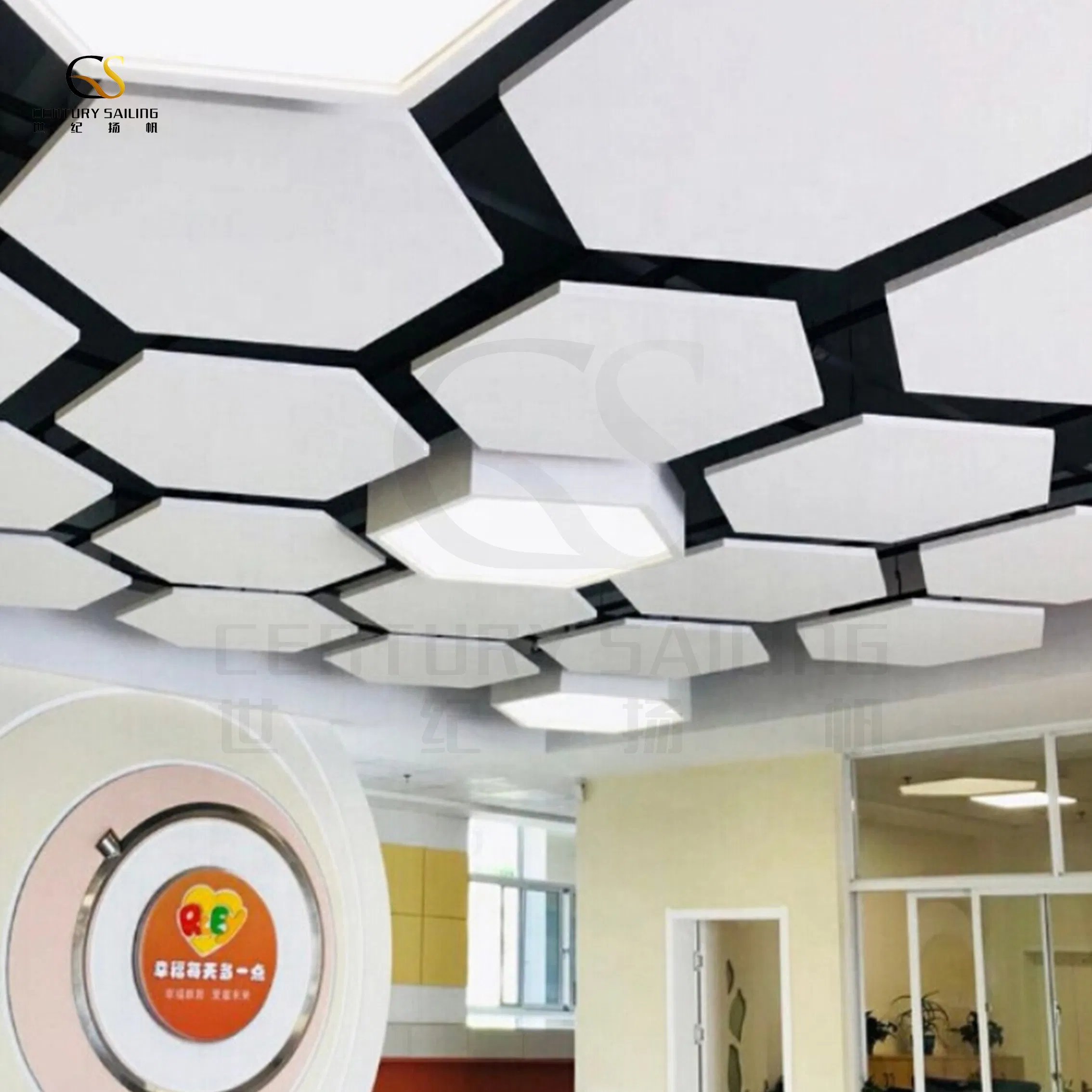 China Building Material Soundproofing Absorption Fiberglass Suspended Cloud Panel for Interior