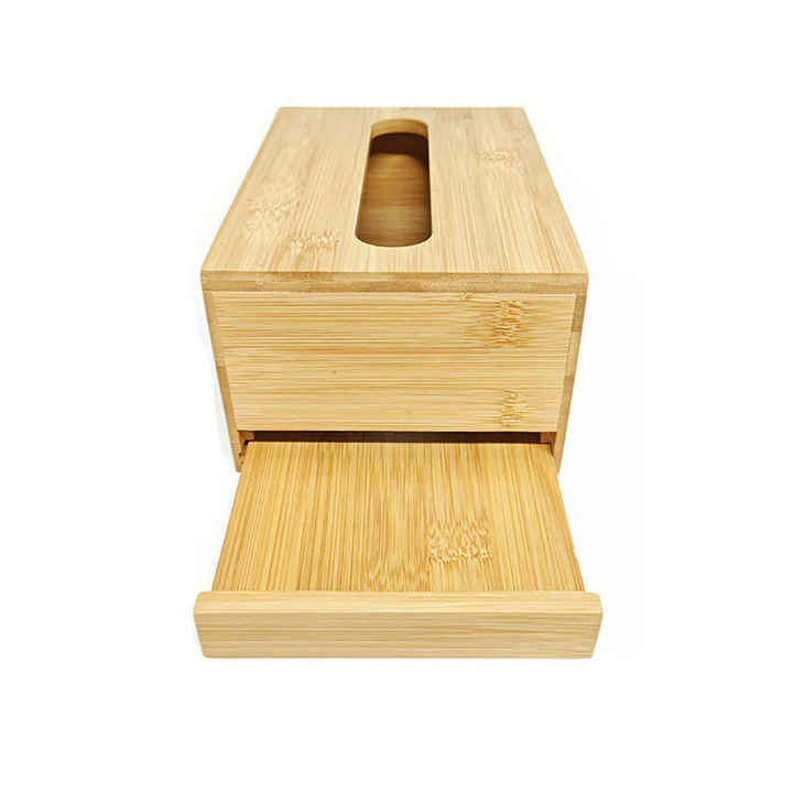 Bamboo Household Office Bedroom Large Tissue Box