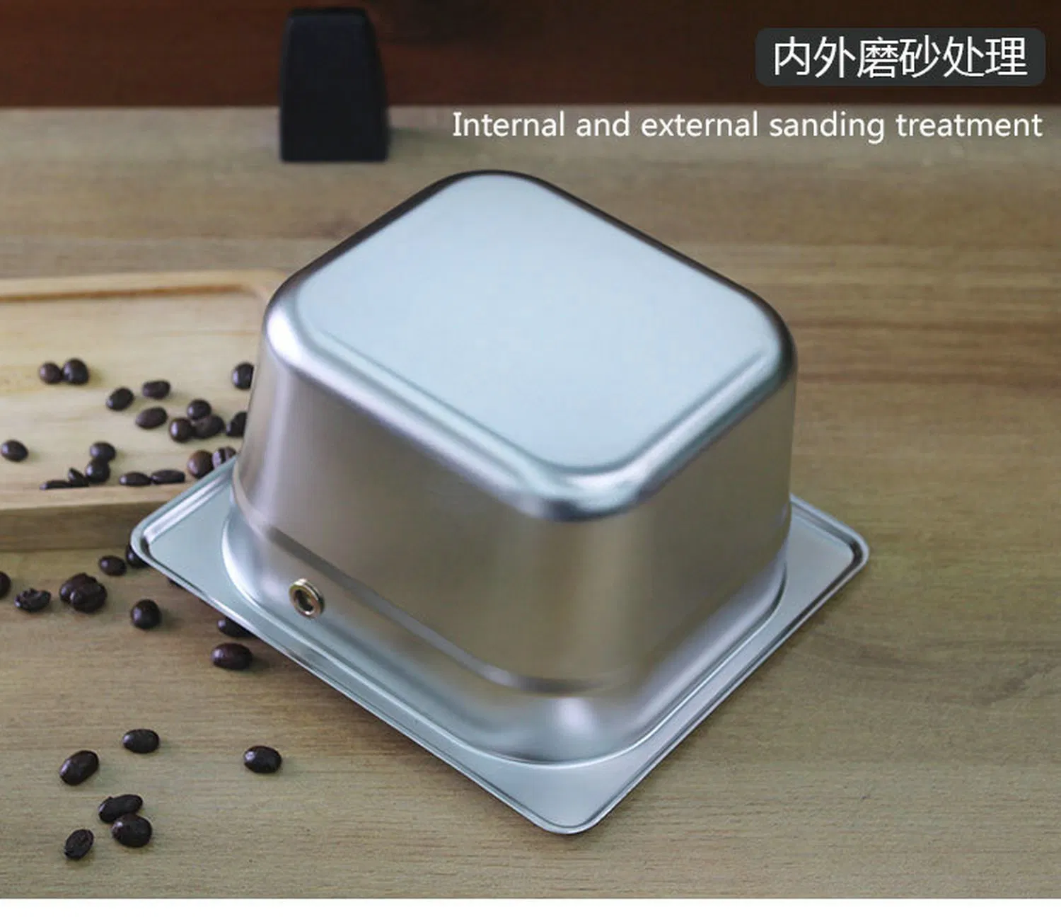 Gn Pan Using as Stainless Steel Coffee Grounds Bucket