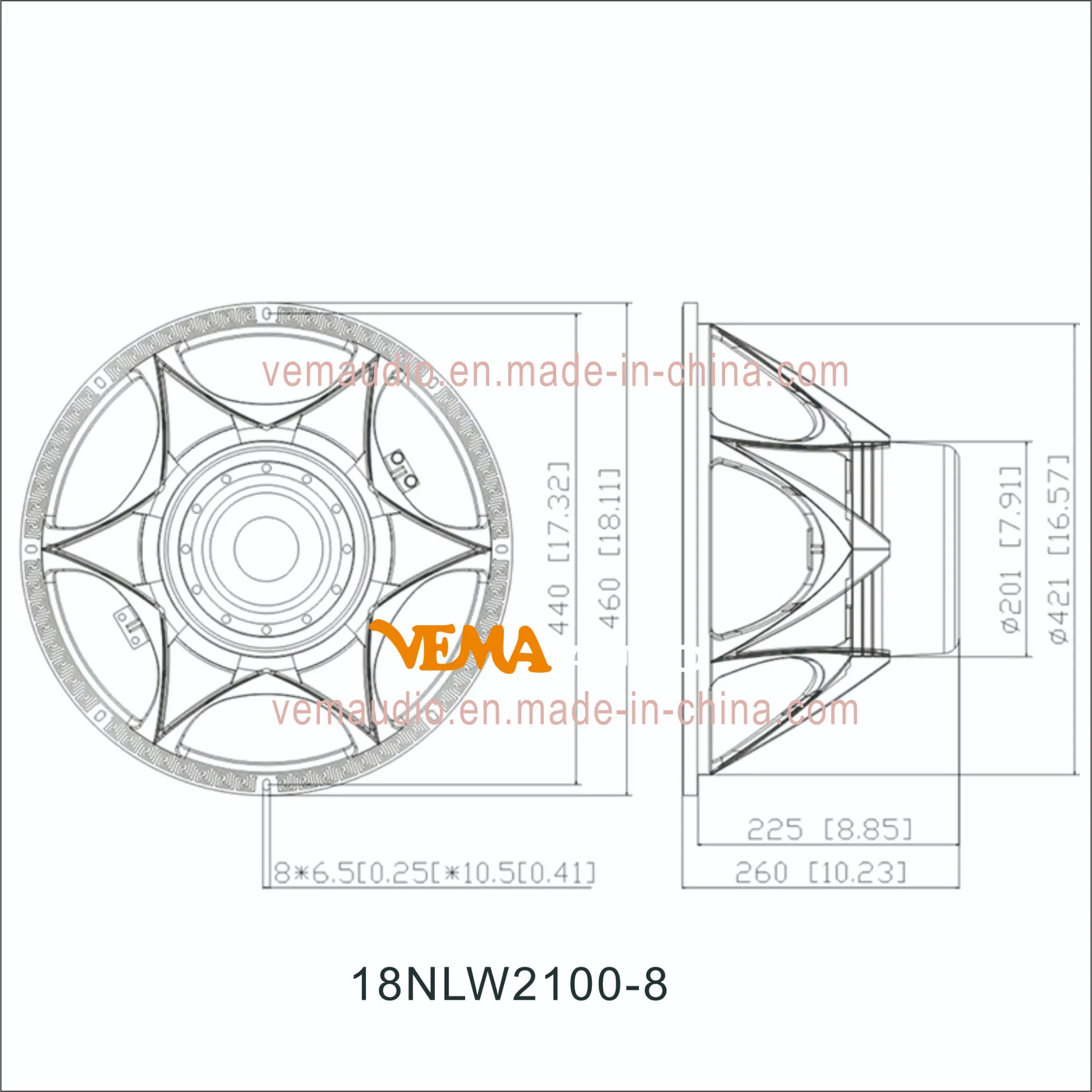 18-дюймовый неодимовый сабвуфер 2200W