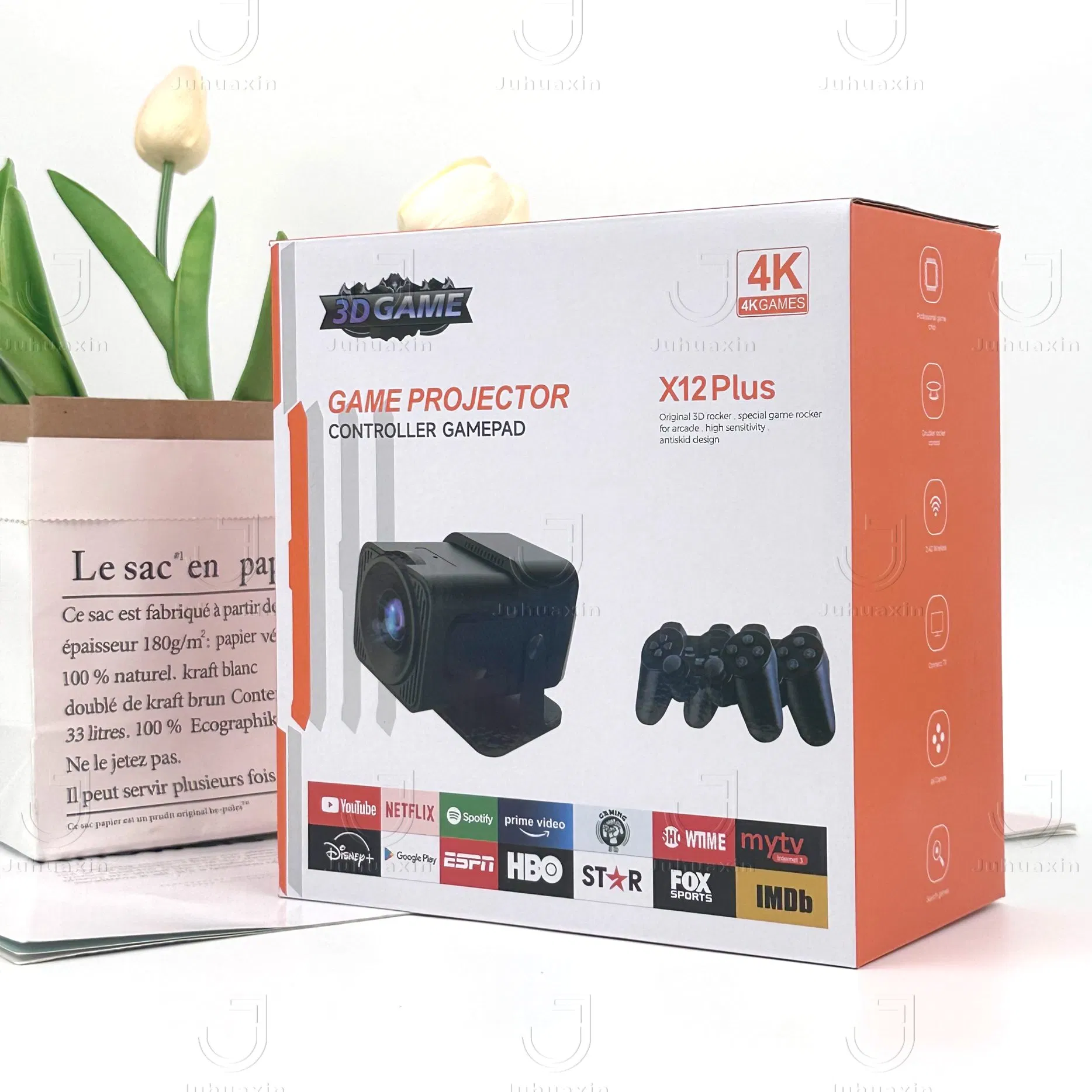 2025 Christmas Gift High Quality Wholesale Price Gaming Projector 4K Resolution Clear Picture Quality Stable Link Gaming Projector Can Be Used for Entertainment