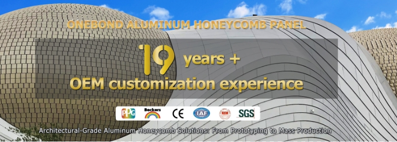 Pearl White Glass Bead Aluminum Honeycomb Panel