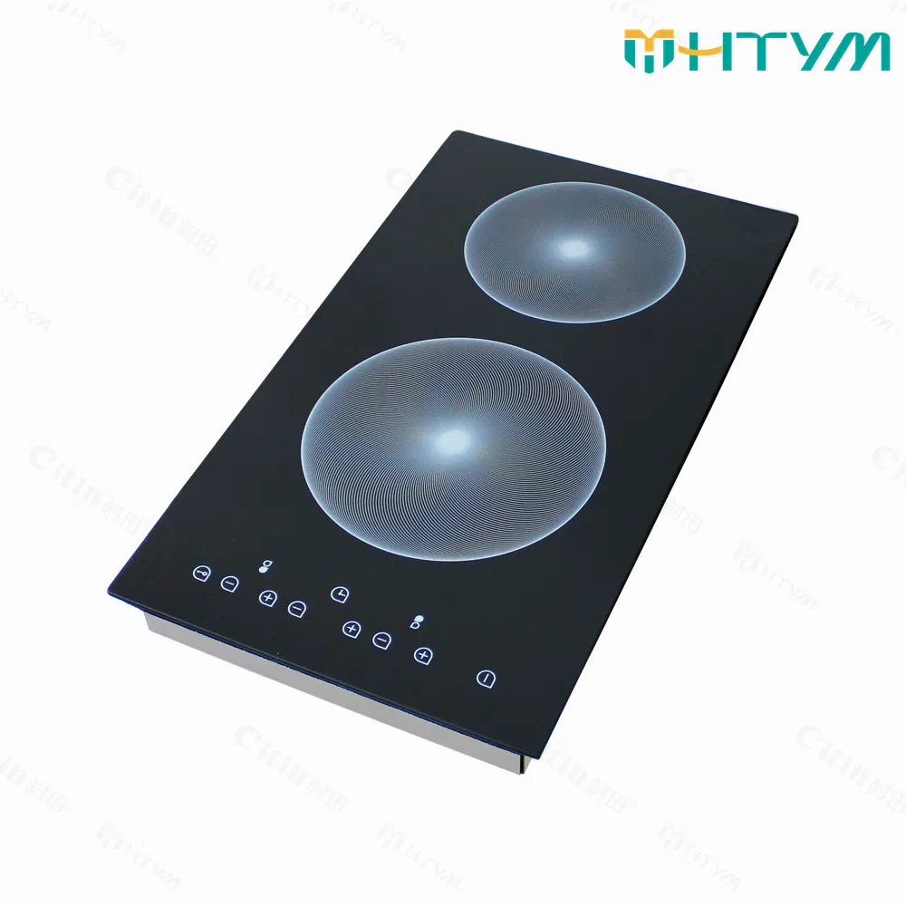 2-Burner Vertical Ceramic Cooktop – Touch-Control Built-in Induction Hob