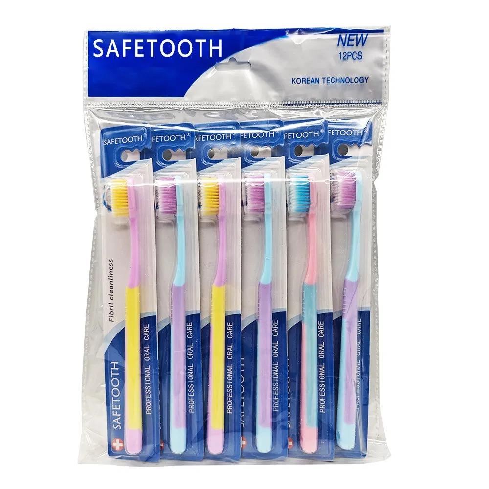 Hot Selling Custom Logo Antislip Handle Adult Toothbrush