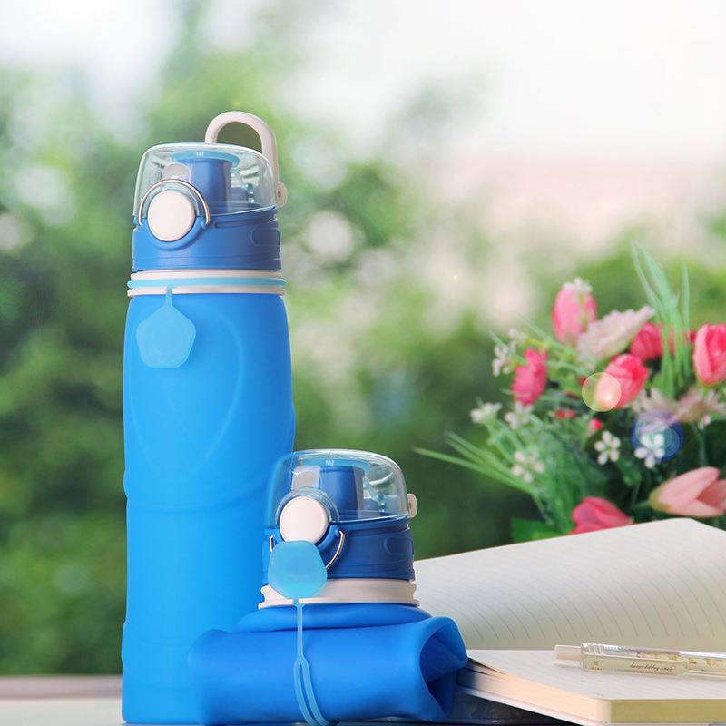 Portable Drinking Bottle BPA Free Collapsible Silicone Folding Water Bottle 750ml Outdoor Travel Sportssilicone Water Bottle