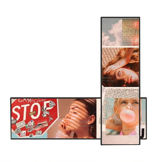 Supermarket Use Advertising Player Shelf Edge Ultra Wide LCD Stretched Bar Video Perfume Advertising Monitor