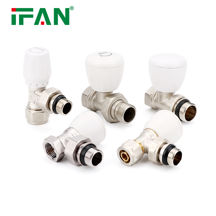 Ifan Wholesale Brass Radiator Valve Water Control Brass Valve 1/2 3/4 Inch Radiator Valve