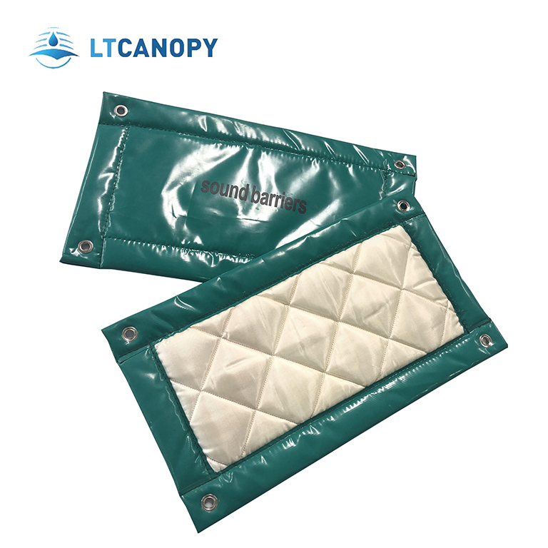 Litong Waterproof PVC Mesh Coated Tarpaulin Customized Size Colour Quick Install Portable Sound Barrier Sheet