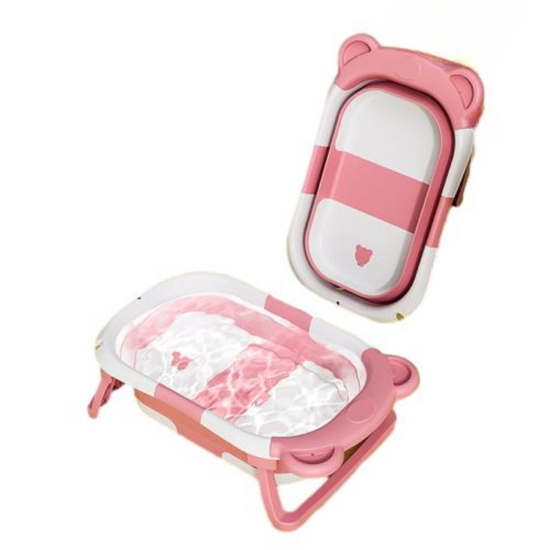 Temperature-Sensingnextra Large Thick Stable Anti-Slip Bathing Bucket Baby Foldable Bath Tub