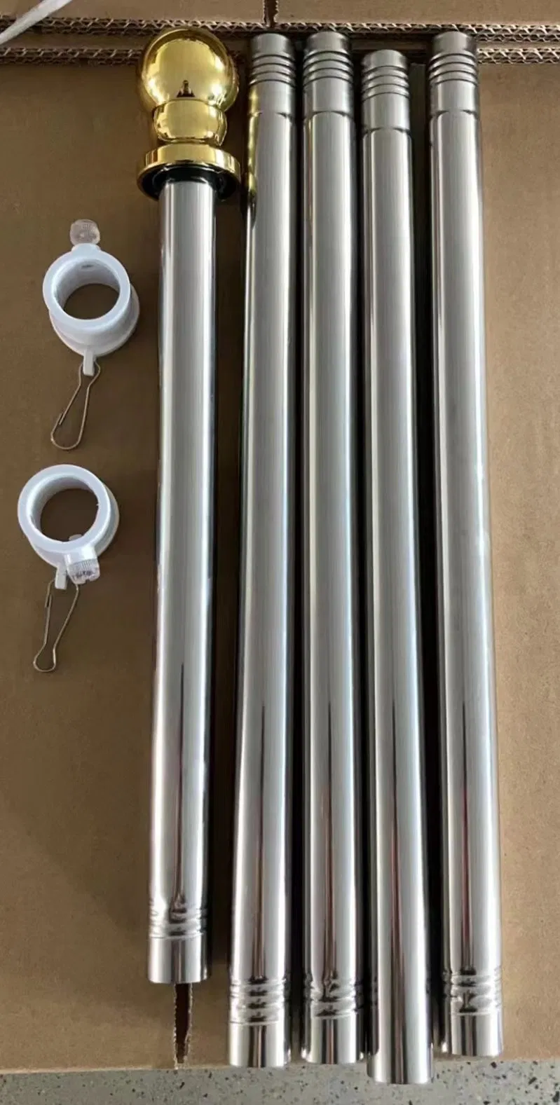 Aluminum/ Stainless Steel Brush Indoor or Outdoor Wall Flagpole