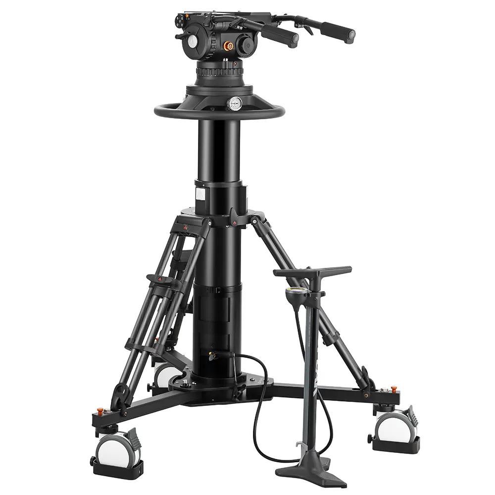 E-Image Ep890sk Air Pump System Tripod Pedestal with Flat Base Fluid Head Max. Payload 65kg Broadcasting Equipment