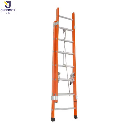 Jtel Super Quality 2 Section Industrial Step Extension Ladder Fiberglass Folding Ladder