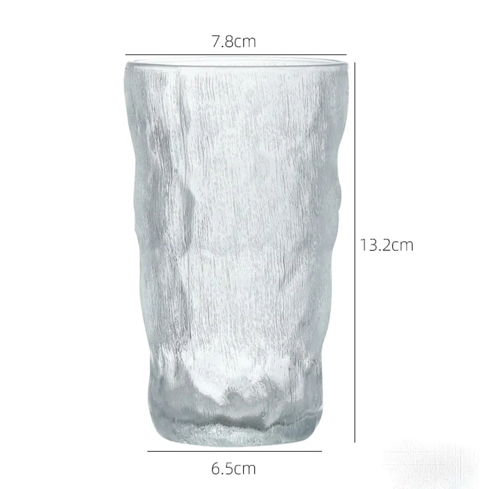 Стеклянная чашка с ледяным узором, 300 мл
