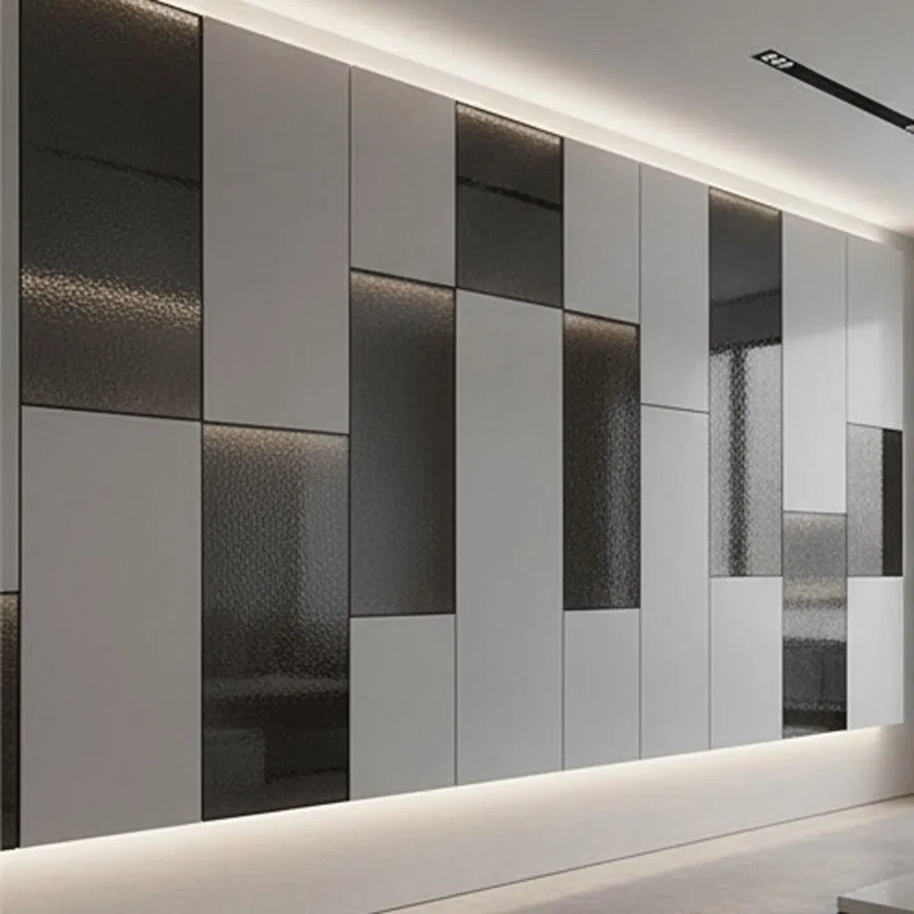 Crystal Clear Iridescent Glass Feature Wall Glass Laminated Glass