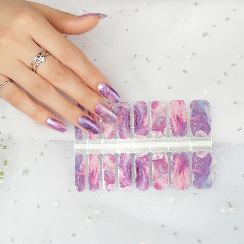 Nail Art Manufacturer Colorful Flower Art Finger Nail Wraps