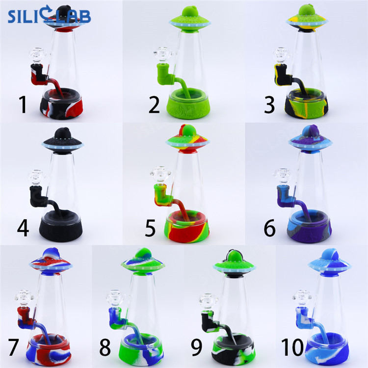 Siliclab UFO Design Glass Pipe Glass Water Pipe Hookah Smoking Bubbler Smoke Filter Smoking Pipes