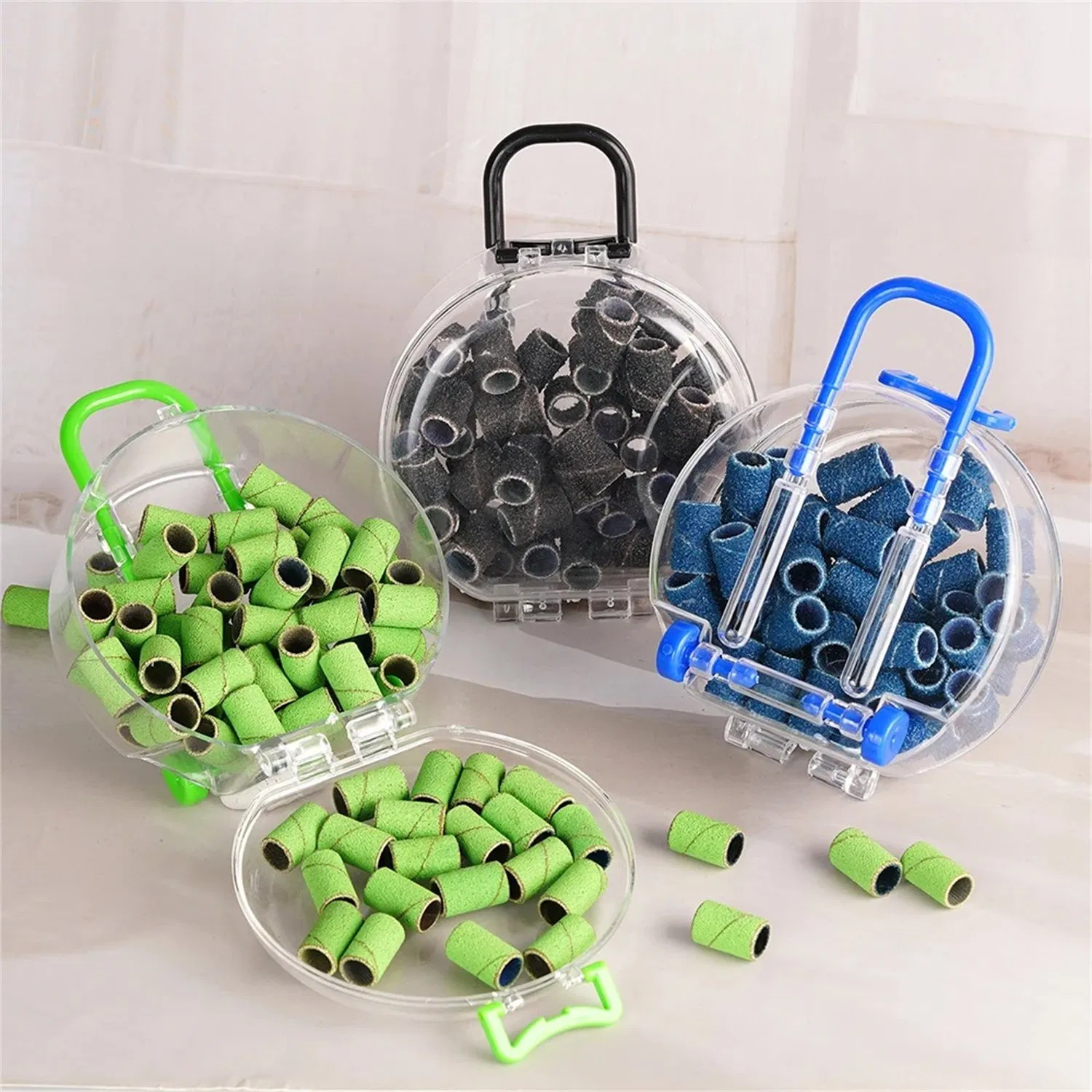 Professional Foot Care Manicure Pedicure Set 80 PCS Box C M F Grit Box Nail Mandrel for Gel