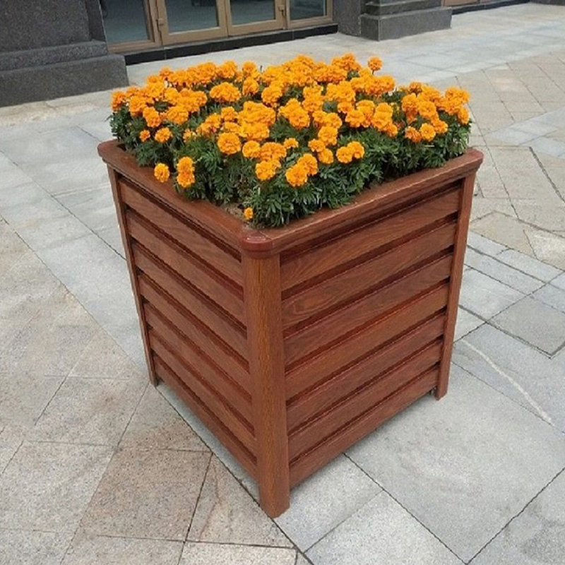 Factory Directly Sale High Quality Durable WPC Flower Pots 21" Trough Plastic Flower Pot Plant Pot Garden Planter Eco-Friendly Pots
