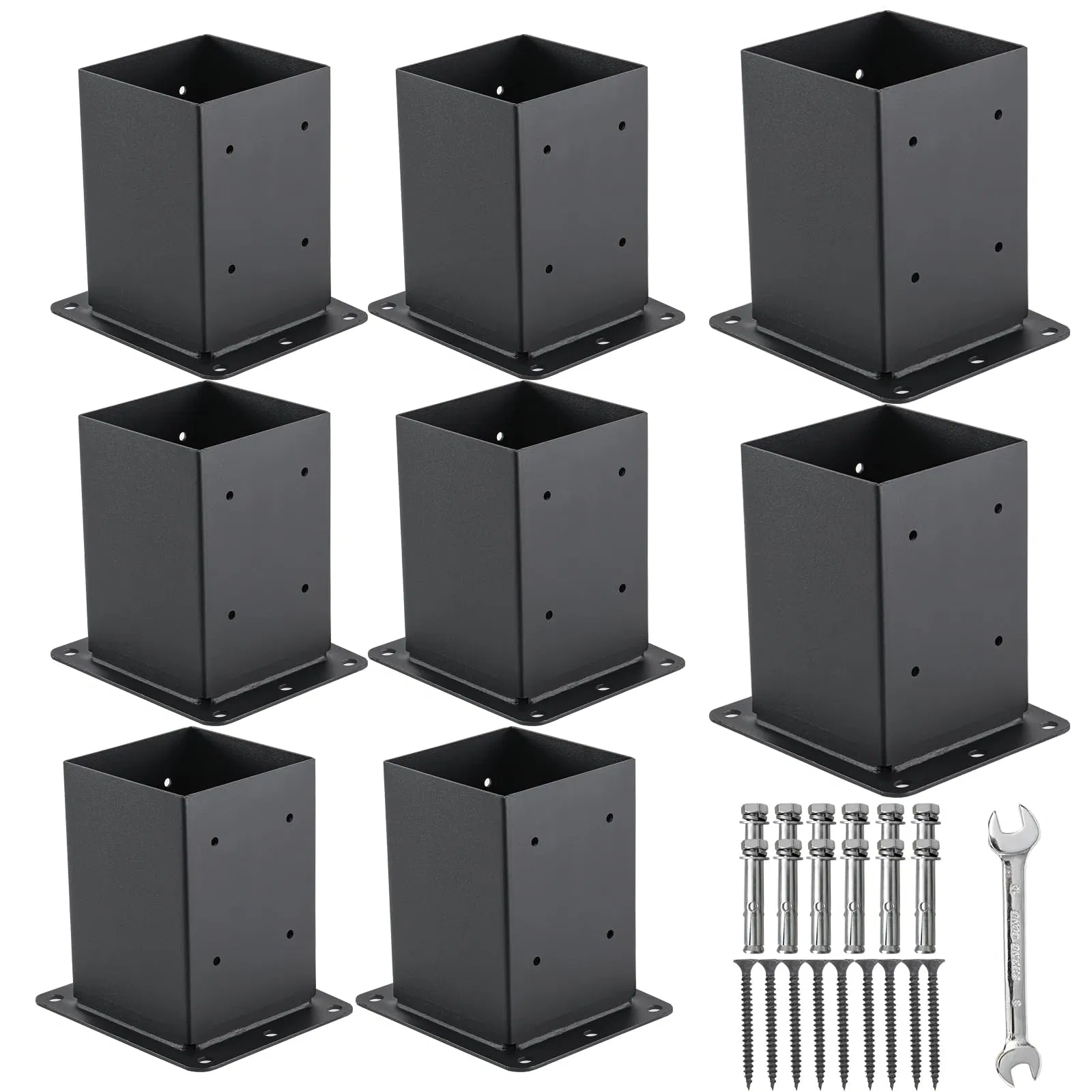 Outdoor Solid Stainless Steel Wooden Pergola Gazebo Kit Base Support and 3 Way Right Angle Corner Bracket