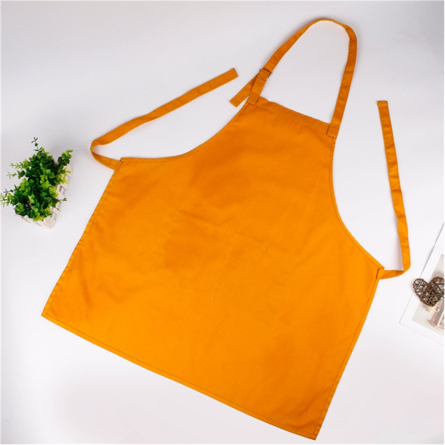Guangzhou Manufacturer Cotton Blank Apron Dress Work Apron Customized Logo Printing Embroidery Cheap Price
