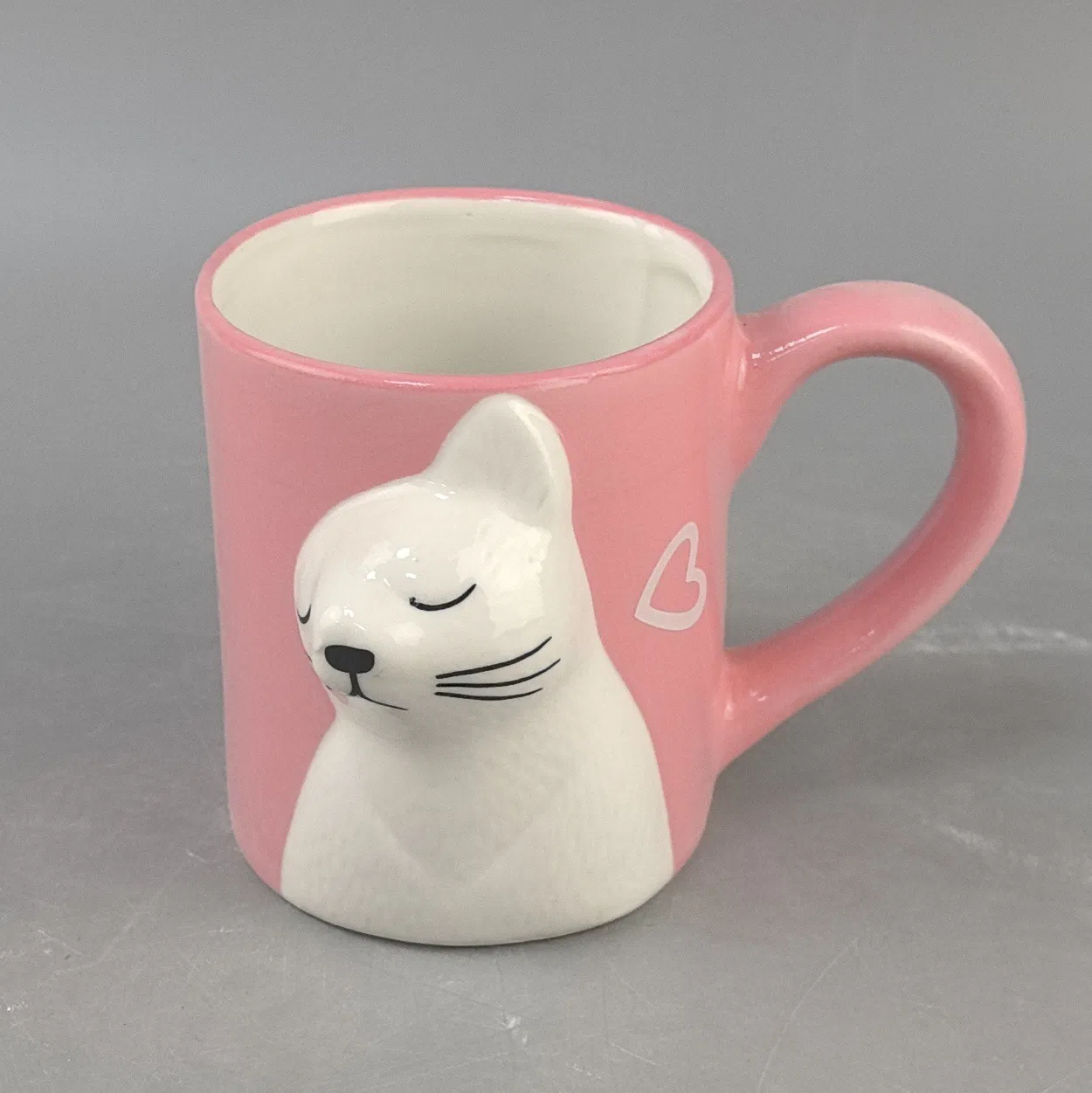 Керамическая кружка с 3D котиками для пары