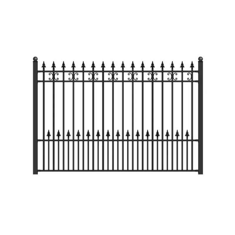 Outdoor Wrought Iron Stainless Steel Metal Fence Parts and Fences for Balcony Garden Farm Security Protection